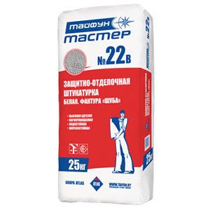 Тайфун-Мастер № 22в штукатурка цементная финишная с фактурой Шуба (25кг) в Полоцке - картинка Картинка: тайфун-мастер № 22в штукатурка цементная финишная с фактурой шуба (25кг) в Полоцке