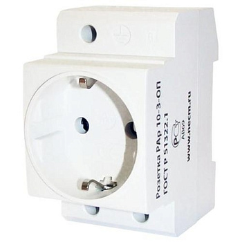 Картинка: розетка с заземляющим контактом рар10-3-оп shuko tdm  в Минске