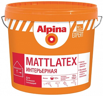 Краска ВД-АК Alpina EXPERT Mattlatex База 1 белая, 10 л / 16,2кг в Полоцке - картинка Картинка: краска вд-ак alpina expert mattlatex база 1 белая, 10 л / 16,2кг в Полоцке