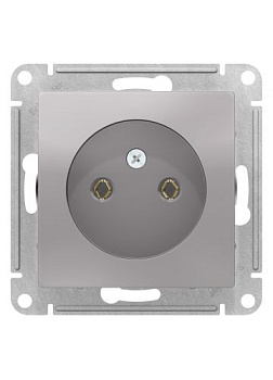 Картинка: розетка atlasdesign, б/з б/ш (алюминий)  т.м.schneider electric в Минске
