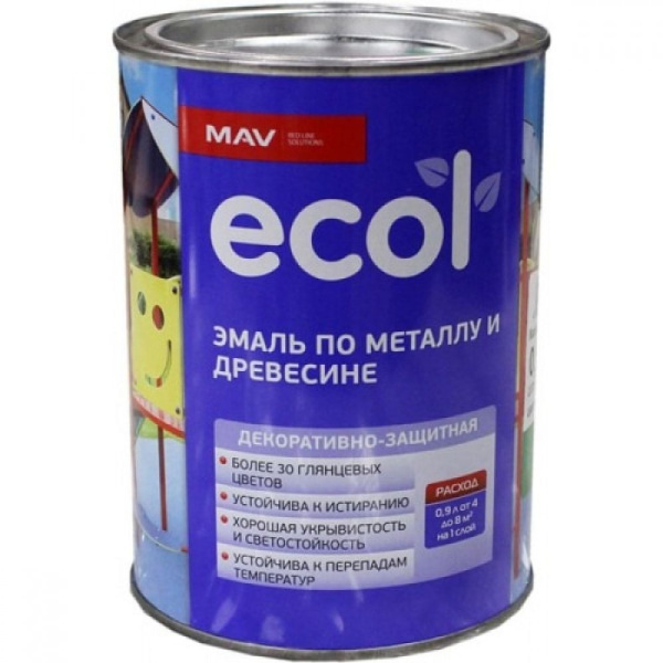 Эмаль ECOL по металлу и древесине (ПФ-115) красная глянцевая 1,0л (0,8кг) в #REGION_NAME_DECLINE_PP# - изображение Изображение: эмаль ecol по металлу и древесине (пф-115) красная глянцевая 1,0л (0,8кг) в #REGION_NAME_DECLINE_PP#