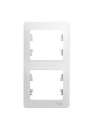 Изображение: рамка glossa gsl000106 2-пост верт. бел, т.м.schneider electric в Минске