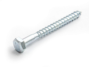 Саморез с 6-гранной головкой 10х100 острый, оцинк (с этик. 1шт)