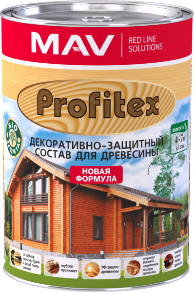 Изображение: состав profitex декоративно-защитный для древесины грецкий орех 3л (2,2кг)  в Минске