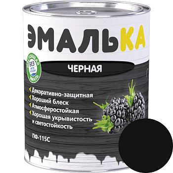 Эмаль ПФ-115 С ЭМАЛЬКА черная 0,9л (0,8кг) в Полоцке - картинка Картинка: эмаль пф-115 с эмалька черная 0,9л (0,8кг) в Полоцке