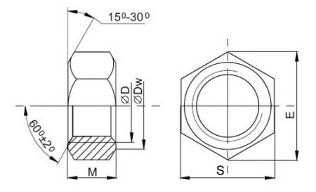 Гайка М14, цинк, прочн. 6 DIN 934  т.м. МОНТАЖ (пакет/5шт)