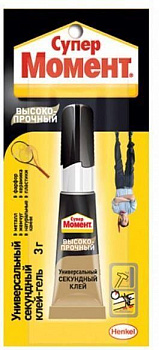 Клей Супер Момент секундный Высокопрочный гель универсальный мультикарта (3г)