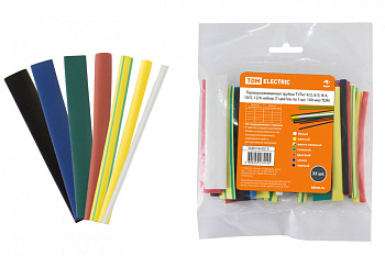 Картинка: трубка термоусаживаемая тут нг. d=8/4  набор (7 цветов по 3шт. 100мм) tdm в Минске