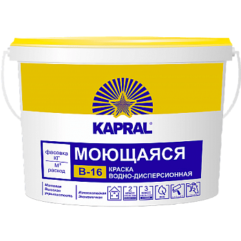 Краска ВД «Капрал В-16» ведро 15 кг в Полоцке - картинка Картинка: краска вд «капрал в-16» ведро 15 кг в Полоцке