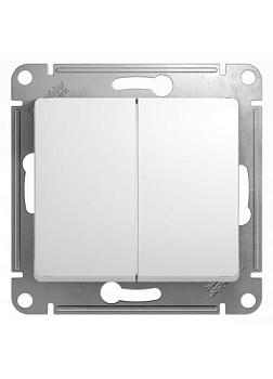 Картинка: выключатель glossa 2-кл (белый)  schneider electric в Минске