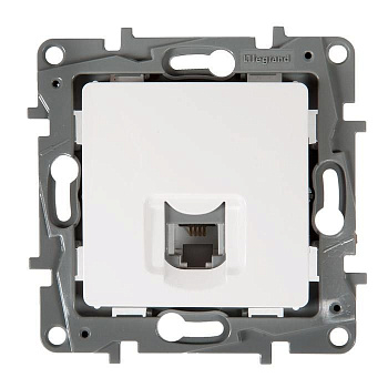 Картинка: розетка телеф rj11 (белая) etika в Минске