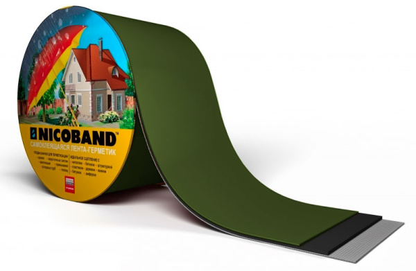 Изображение: лента герметизирующая  10смх3м самоклеящаяся nicoband (зеленая) в #REGION_NAME_DECLINE_PP#