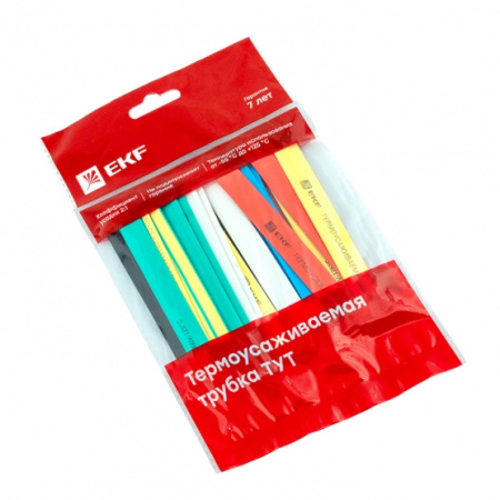 Изображение: трубка термоусаживаемая  тут 16/8 набор:7 цветов по 3шт. 100мм. ekf proxima в Минске