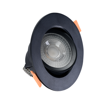 Картинка: светильник встраив. поворот. круг, 5w, 4000к,черный,т.м.truenergy в Минске