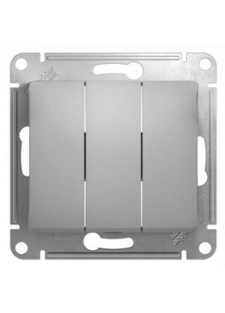 Изображение: выключатель glossa gsl000331 3-кл., алюм. т.м.schneider electric в Минске