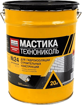 Мастика гидроиз. битумная холодная ТЕХНОНИКОЛЬ № 24 МГТН ведро 50 кг в Полоцке - картинка Картинка: мастика гидроиз. битумная холодная технониколь № 24 мгтн ведро 50 кг в Полоцке