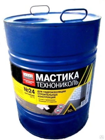 Изображение: мастика гидроиз. битумная холодная технониколь № 24  мгтн  ведро 50кг в Минске