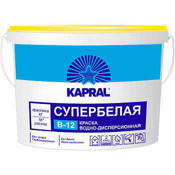 Краска ВД «Капрал В-12» ведро 1,5 кг в Полоцке - картинка Картинка: краска вд «капрал в-12» ведро 1,5 кг в Полоцке