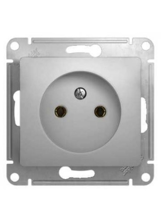 Изображение: розетка glossa gsl000341 б/з б/ш, алюм. т.м.schneider electric в Минске