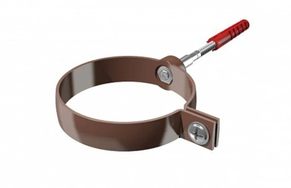 Хомут трубы ТН ПВХ универсальный L=140 (коричневый)  в #REGION_NAME_DECLINE_PP# - изображение Изображение: хомут трубы тн пвх универсальный l=140 (коричневый)  в #REGION_NAME_DECLINE_PP#