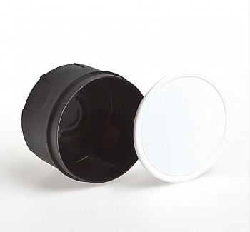 Картинка: коробка расп для с/п d=70 мм, h=40 мм (плоская кр) (упак.168шт)   т.м.кабельмаркет в Минске