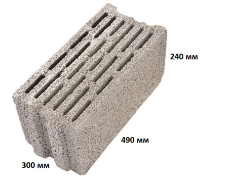 Изображение: блоки керамзитобетонные (490х300х240) строительные термокомфорт щелевые (на под.40шт) в Минске