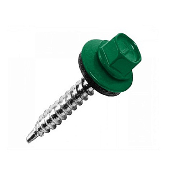 Саморез кровельный 4,8х29 RAL6005 зелёный мох (контейнер/250шт)