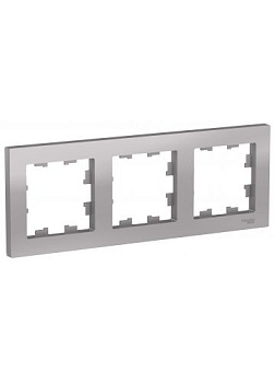 Картинка: рамка  atlasdesign 3-пост. универ. (алюминий) т.м.schneider electric в Минске