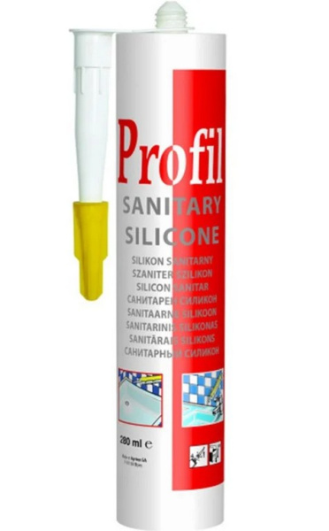 Силикон санитарный Soudal Profil (белый)  270мл  Силикон санитарный Soudal Profil (белый)  270мл