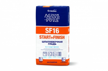 Изображение: шпатлевка acryl putz sf16 start+finish" шпатлевочная гладь меш 2кг в Минске