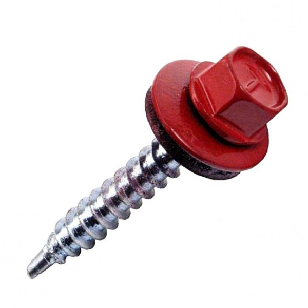 Саморез кровельный 4,8х29 RAL3005 винно-красный (контейнер/250 шт)