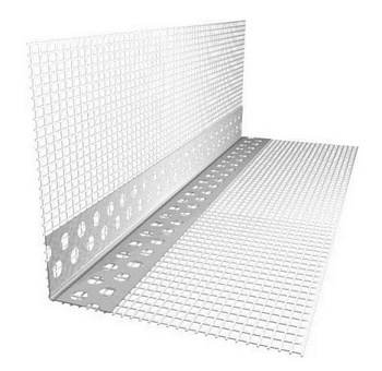 Картинка: уголок штукатурный алюминиевый с сеткой (упас-с-0,22-18,5*3000) в Минске